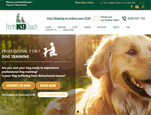 Tablet Screenshot of perthdogtraining.com.au